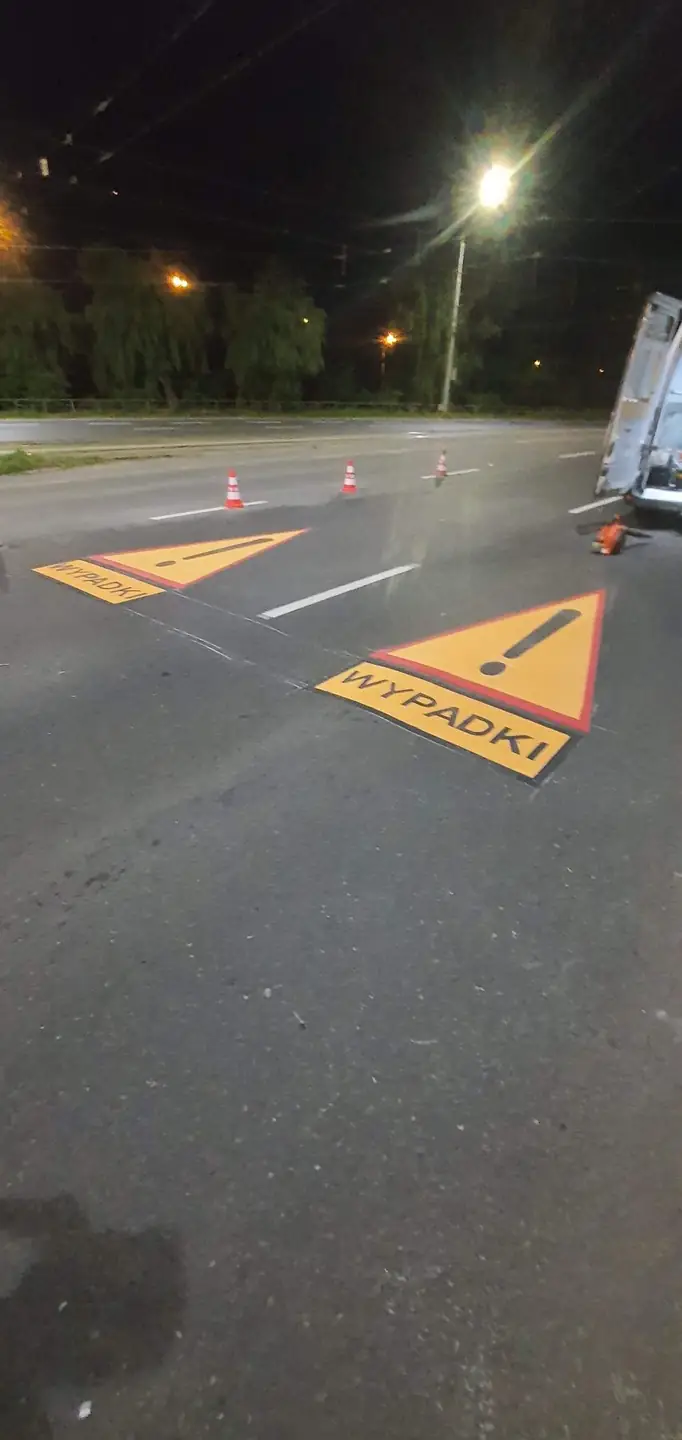 Piktogram drogowy wymalowany na nawierzchni – realizacja 6