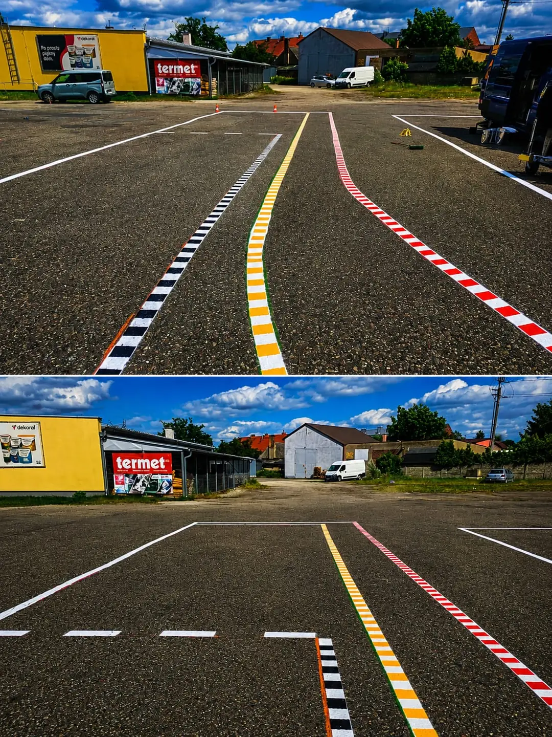 Oznakowanie poziome placu manewrowego – realizacja 6